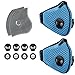 Produktbild Staubschutzmaske Atemschutzmaske Aktivkohle, Mundschutzmaske staubdichtz Filtration Abgas PM2.5 für Lauf Radfahren und Outdoor-Aktivitäten (Blau 2stück)