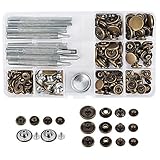 【 Hohe Qualität & Rostfest 】- Diese Leder Druckknöpfe Druckknopf sind aus reinem hochpräzisen Kupfer, haben keine Angst vor dem Waschen,langlebig und beständig,ungiftig und frei von Formaldehyd, die Oberfläche ist glatt und rostet nicht, die Materialien sind dicker als das gleiche Produkte auf dem Markt.