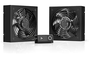 AC Infinity Rack ROOF Fan KIT, Quiet Dual-Fans with Speed Controller, for Cooling AV, Home Theater, Network 48cm Racks, 19-Inch