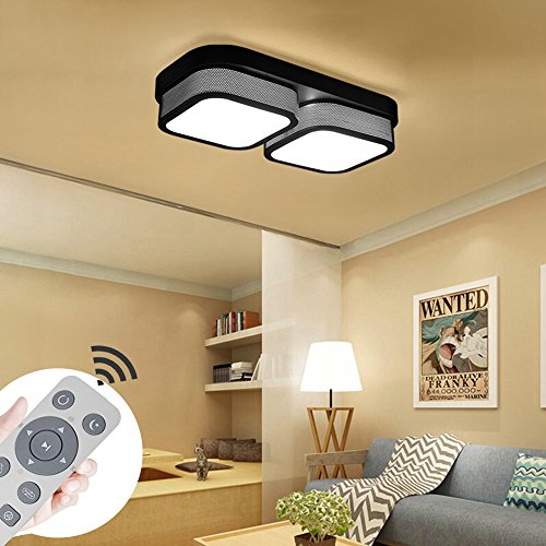MYHOO 24W LED Regulable Moderno Lámpara De Techo Lámpara De Techo Pasillo Salón Cocina Dormitorio De La Lámpara Ahorro De Energía De Luz De [Clase de eficiencia energética A++]