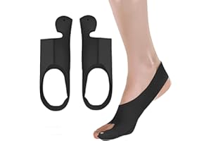 SHUOHONG 2 Pezzi Alluce Valgo Correttore, Tessuto Ultra Sottile Divaricatore, Tutore Alluce Valgo Si Adatta Alla Forma del Piede Unisex per Sneakers Scarpe Basse Tacco Alto (40-44, Nero)
