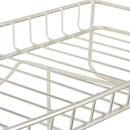Relaxdays Abtropfkorb, Besteckhalter, Abtropfgitter Edelstahl, robust, H x B x T: ca. 22 x 50,5 x 34 cm, beige - 5