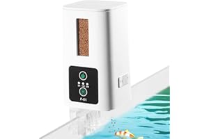 Caffney Automatic Fish Feeder Intelligent Timing Aquarium Food Dispenser Reusable Aquarium Tank Timer Auto Feeder Large Capacity 400ml Electric Fish Food Dispenser for Fish Tank Aquarium