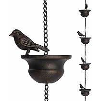 Regenkette Bienen-Design - 1,22m Metall Regenfänger Für Dachrinne