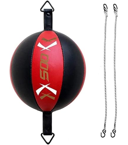 Ballon De Vitesse Double Extrémité Farabi Sports – Cuir Véritable, Pour Boxe, MMA, Réflexes Et Coordination