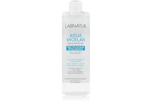 LABNATUR NATURAL EXCELLENCE Agua Micelar 400ml. Desmaquilla, Limpia y Tonifica. Elimina el Maquillaje y las Impurezas. Con Pepino, Hamamelis y Flor de Sal Marina. Incoloro. Natural y Vegano.