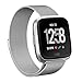 Produktbild PUGO TOP Fitbit Versa Watch Armband, Milanese Loop Magnet Edelstahlband Armband für Fitbit Versa Smartwatch (Klein,Silber)
