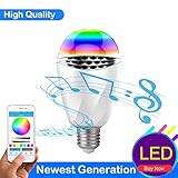 LK&smart Bluetooth Smart LED Speaker Bulb, Smartphone Controlled RGB Bulb, Dimma