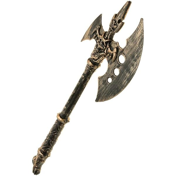 WIDMANN Milano Party-Axt Mit Totenkopf – 90 Cm Grusel-Axt Für Kostümpartys