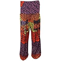 Mogul Interior Yoga Trouser Geometric Mandala Purple Relaxing Boho Harem Pants