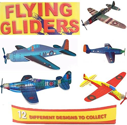 12 Flying Plane Gliders - Polystyrene Pinata Toy Loot/Party Bag Filler Wedding By Sunshine D