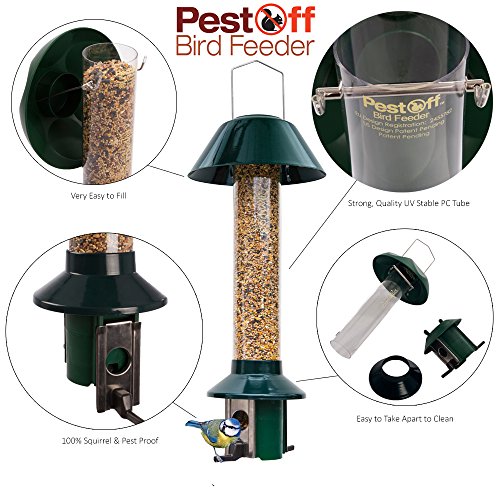 Eichhörnchensichere Vogelfutterstation-Mix PestOff Seed feeder-Neuware - 5