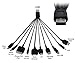 Cables Kart™ Mobile Phone 10/In/1 USB Computer Charger / Black / Compatible with: iPhone 3, 4 and 4S, iPod, Samsung, Nokia, Microsoft, Sony Ericsson, LG, MOTOROLA, MP3 & MP4 Players etc RS.159.00