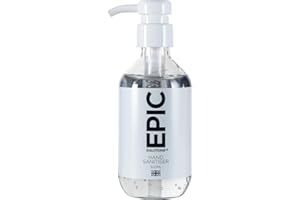 Epic Solutions Hand Sanitiser Gel, 75% Alcohol, 300ML Pump Bottle, Glycerine Formula for Skin Hydration, Antibacterial, High Protection, Quick & Effective, Simple to Use, Easy to Carry (Pack of 1)