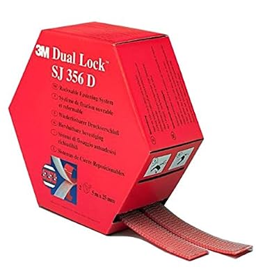 3M Dual Lock SJ356D Système Ouvrable et Refermable 25,4 mm x 5 m Translucide