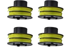 QOXEZY 4pcs Strimmer Spool Line for RYOBI RAC118 RLT3525S 1.2MM Grass Trimmer Brush Cutter,Double Autofeed Spools Replacement Trimmer Refills