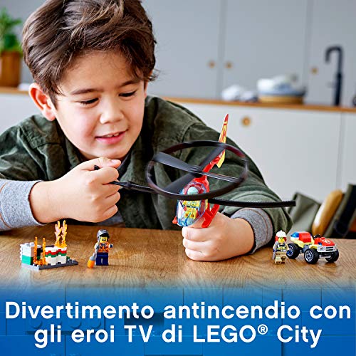 LEGO 60248 City Fire Elicottero dei pompieri 2 lego LEGO-City-Fire-Elicottero-dei-Pompieri-Set-di-Costruzioni-con-Minifigure-Operaio-Pompiere-Freya-Mccloud-con-Accessori-per-Bambini-5-Anni-60248
