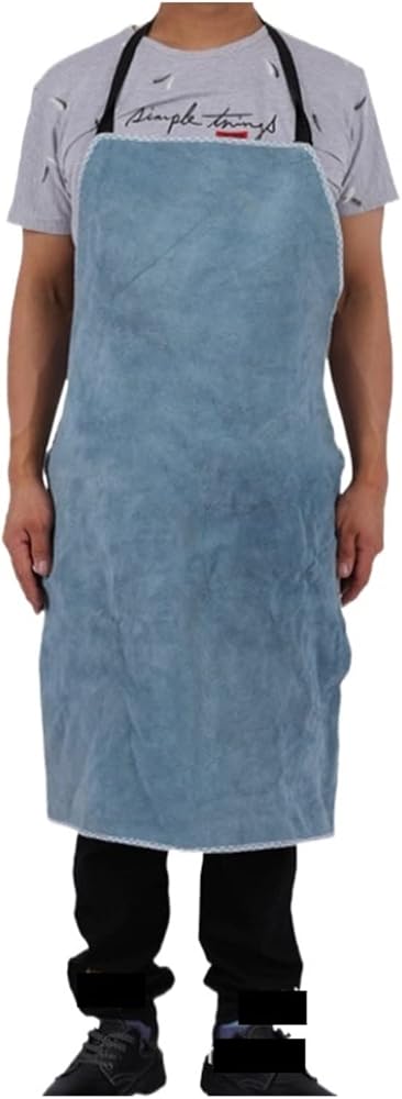 Kaynak Ceketi Deri Önlük, Deri Kaynak Önlüğü, Profesyonel Kaynak Önlüğü Deri Kaynak Koruma Bezleri (Color : Blu, Size : 70 * 90)