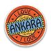 Produktbild 2 x I LOVE Ankara Türkei Vinyl Aufkleber Reise Gepäck # 7312 - 10cm/100mm Wide
