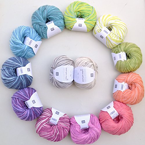 Rico essentials cotton soft print dk Fb. 07 – grau mix Baumwollgarn mit Farbverlauf zum Stricken und Häkeln - 3