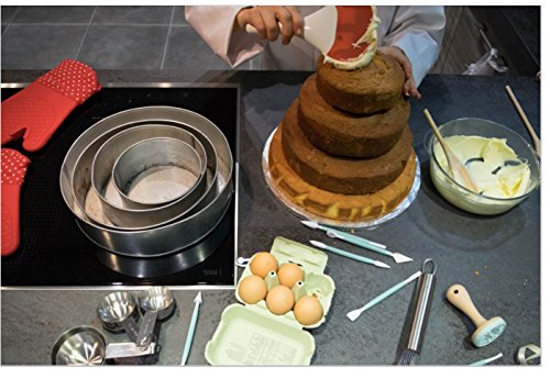 Hochzeit Kuchenform Runde Backform 4er Set cake pans / tins by EUROTINS - 7