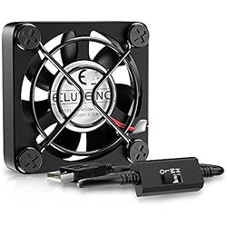 ELUTENG Ventilateur USB 40mm Silencieux Fan 5v Trois Vitesse Réglable Ventilateur Mini 4cm Ventilateur de Refroidissement d'ordinateur Portable pour PC/Xbox/Playstation/AV Cabinet (Noir)