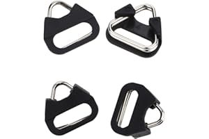 HAOGE Camera Strap Hook Triangle Split Ring Compatible with Sony Fuji DSLR Mirrorless Camera W/Round Eyelet (2 Pair) stainless