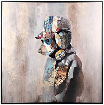 moycor Table lisbon Dog Aviator, Fabric, Multicoloured, 80 x 80 x 5 cm