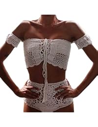 Juleya Sexy Handmade Crochet Bikini traje de baño traje de baño brasileño Mujeres Beach traje de baño de punto Bikini Set