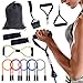 Produktbild WOLFWILL Elastisch 12pcs Gymnastikbänder Übungsband Wiederstandband Fitnessbänder Set mit Griffe ideal für Sport Training Yoga Heimfitness