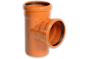 KIOTEET KG-Abzweig 87° DN 160/160, PVC-U, Orange, 5m, Kanalrohrsystem