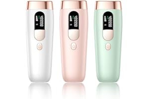 ECOMYLIFE Hair Removal Device for Women and Men, IPL Removal Hair, Painless Permanent Hair Removal Kit for Genitals Intimate Pubic Hair Bikini Line Facial Armpits Legs Arms (White)