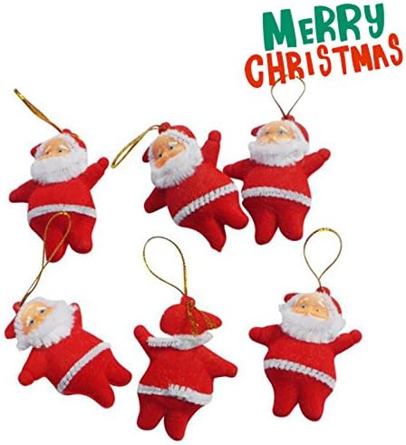 30 Pieces 5cm Small Santa Claus Figurine Christmas Tree Decoration Christmas Pendant Christmas Hanging Ornaments