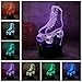 Produktbild 3D Rgb Led Nachtlicht Rollschuhe Multicolor 7 Farbwechsel Tischlampe Usb Für Kind Geschenk Weihnachten Decror Neuheit