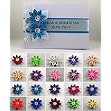 Gästebuch Hochzeit mit Namen und Datum. Verschiedenen Farben.