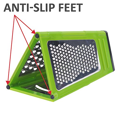 Wonder Worker Skill Faltbare Reibe Edelstahl Rostfrei Grün 14X20.5cm - 6