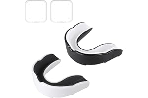 Flintronic Paradenti per Adulti e Bambini - 2 Pezzi Sportivo Professionale Slim per Rugby, Boxe, Kick Boxing, Arti Marziali, Hockey, Arti Marziali Miste, Taekwondo