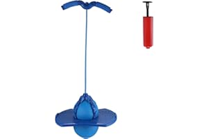 QCHOMEE Ballon Sauteur Pogo Stick Jumper Bâton Sauteur Fitness Adulte Ballon de Gym Sport Boule Sautante Antidéflagrant Lolo Ball Pogo Ball avec Poignée Planche d'équilibre Pour Maison Ecole Extérieur