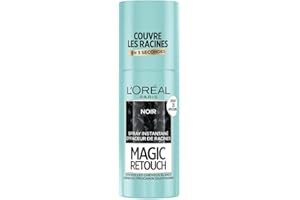 L'OREAL PARIS L’ORÉAL PARIS - Spray Instantané Correcteur de Racines & Cheveux Blancs - Hommes & Femmes - Magic Retouch - Noir - 75ml