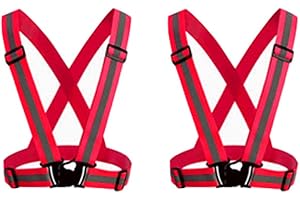 HYCOPROT Gilet de Sécurité Réfléchissant Pour Adultes/Enfants, Veste de Gilet de Travail Réglable Haute Visibilité, Équipement de Sport Haute Visibilité Pour Jogging