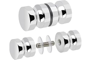 skytowards 2 Pz Pomoli Porta per Doccia Maniglie Porta per Doccia Manopole Vetro della Doccia in Acciaio Inox Adatto per Fori di Diametro 8-9MM, per Vetro Spesso 4-12 MM per Cucina Bagno Casa