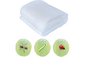 SDAFDPRO Red Anti Insectos,100-Mallas Malla de Insectos Barrera para Proteger Pajaros Red de Jardín,5x7m Red de Protección de Insectos para Proteger Flores Vegetales Frutas (Blanco)