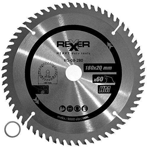 HM Kreissägeblatt Ø 180 x 20 / 16 mm 60 Zähne Sägeblatt für Holz Plexiglas Alu - 2