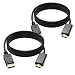 Produktbild DisplayPort auf HDMI Konverter Kabel, unterstützen Spiegel und erweiterte Modi, 1080P Full HD, mit vergoldeten Steckverbindern, 1.8M, 30AWG, schwarz 2-Pack
