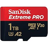 SanDisk 1 TB Extreme PRO microSDXC kart + SD adapt&ouml;r + RescuePRO Deluxe, 200 MB/s'ye kadar, A2 Uygulama Performansı, UHS-I, S