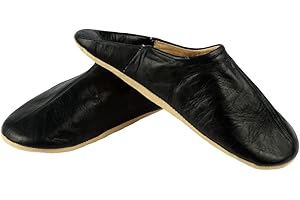 Gartiam – Babouche 100% cuir solide et confortable pour homme et femme pour maison ou extérieur – Traditionnel fabriqué à la main – Différentes couleurs
