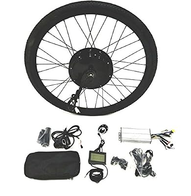 Theebikemotor 48V1500W Hub Motor Ebike Kit vélo électrique moteur Kit de conversion pour cyclisme + LCD+ Tire Theebikemotor (Front Wheel, 26")