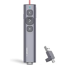 Norwii N95 Cliccatore Di Presentazione Bluetooth Con USB-C, Ricevitore