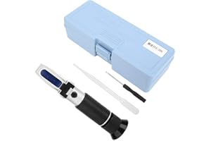 ELPRICO Medidor Brix, medidor de prueba de azúcar refractómetro 0-20% con índice preciso para compensación automática de temperatura