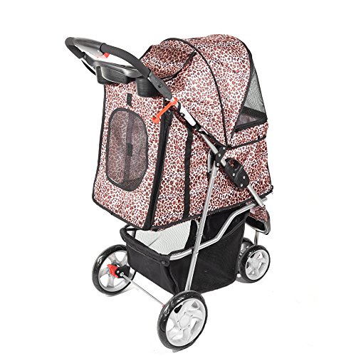 Panana-New-Pet-Travel-Stroller-Cat-Dog-Pushchair-Trolley-Puppy-Jogger-Carrier-Three-Wheels